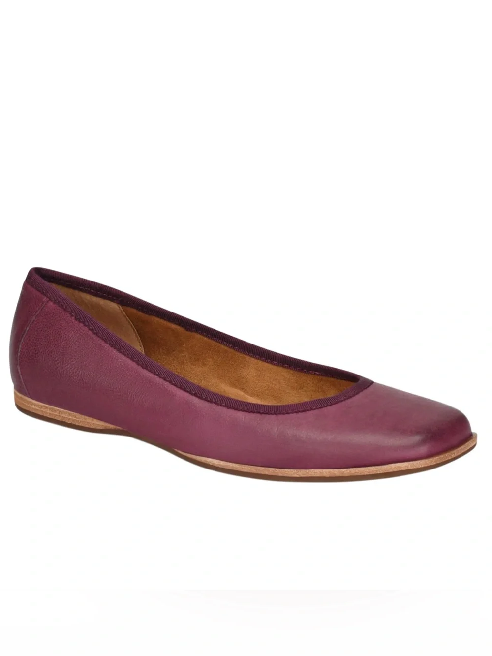 Kirk Ease Palermo Plum Leather Ballet Flat Sz 6